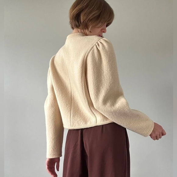 Geiger Vintage Women's Boiled Wool Jacket - Ivory (68071) - Picture 3 of 12